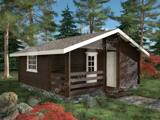 Дачная баня из бруса БА-66 