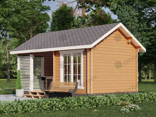 Садовый домик с террасой С-5535 