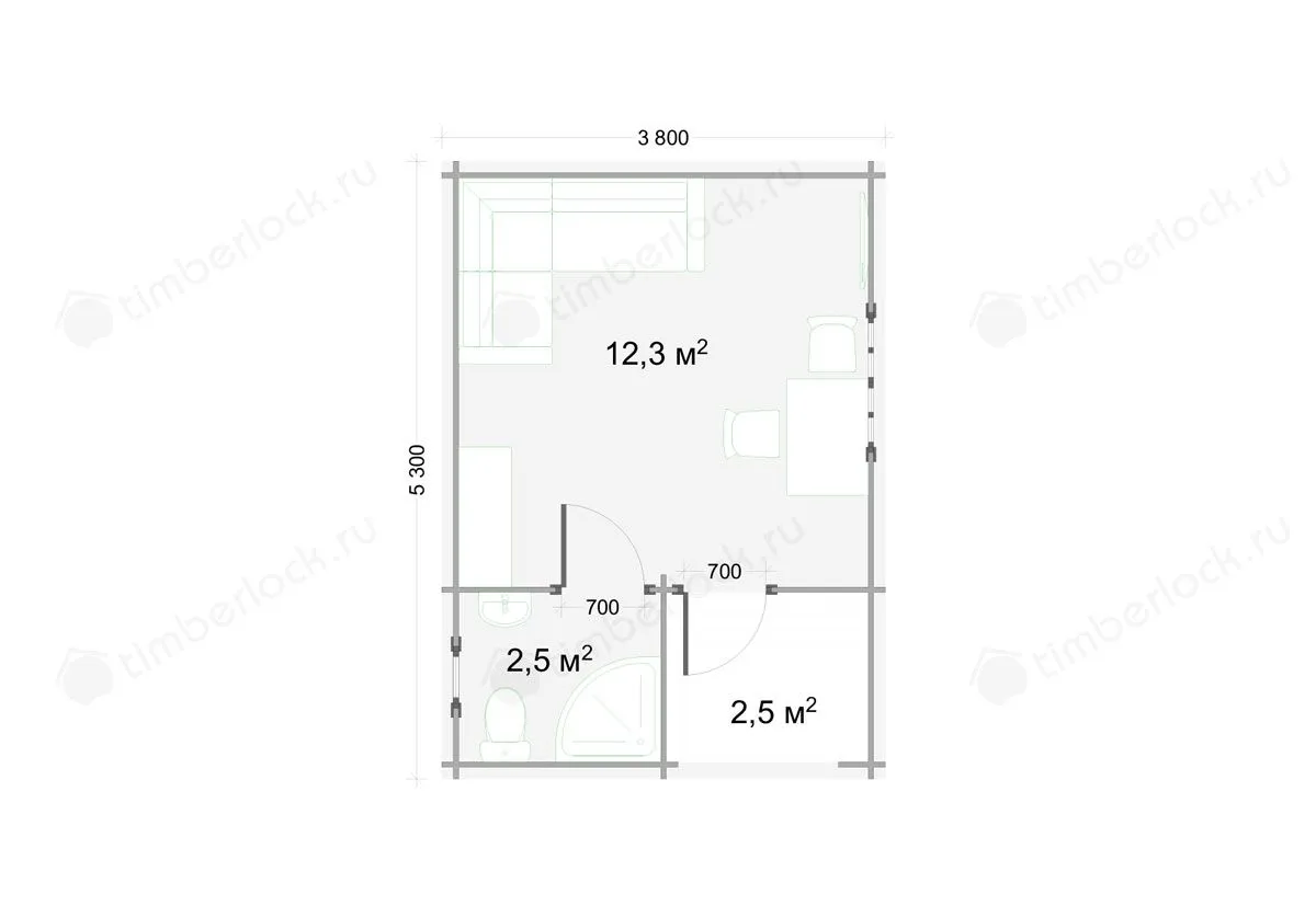 Летний пляжный домик П-3838 – купить по цене 335 700 руб. в компании  «Тимберлок»